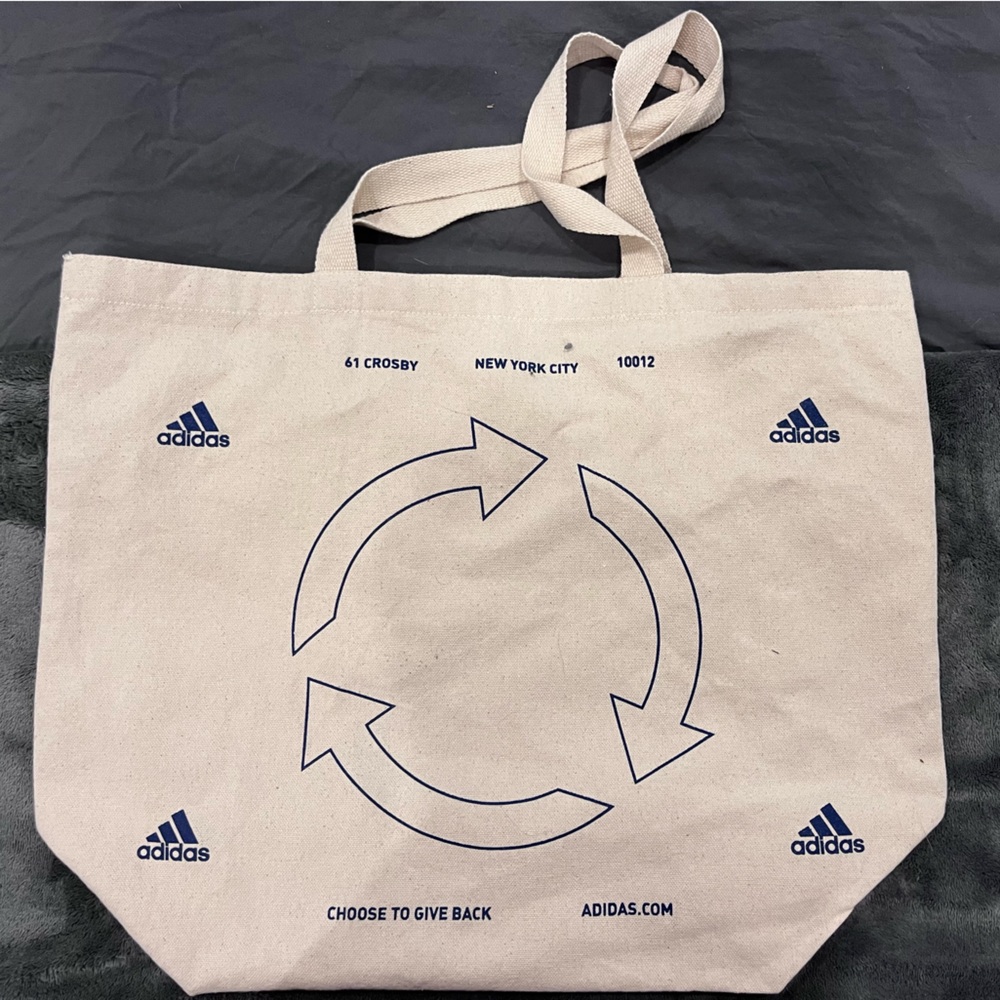 Limited edition Adidas canvas tote bag